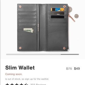 Dagne Dover Slim Wallet - Graphite (New)